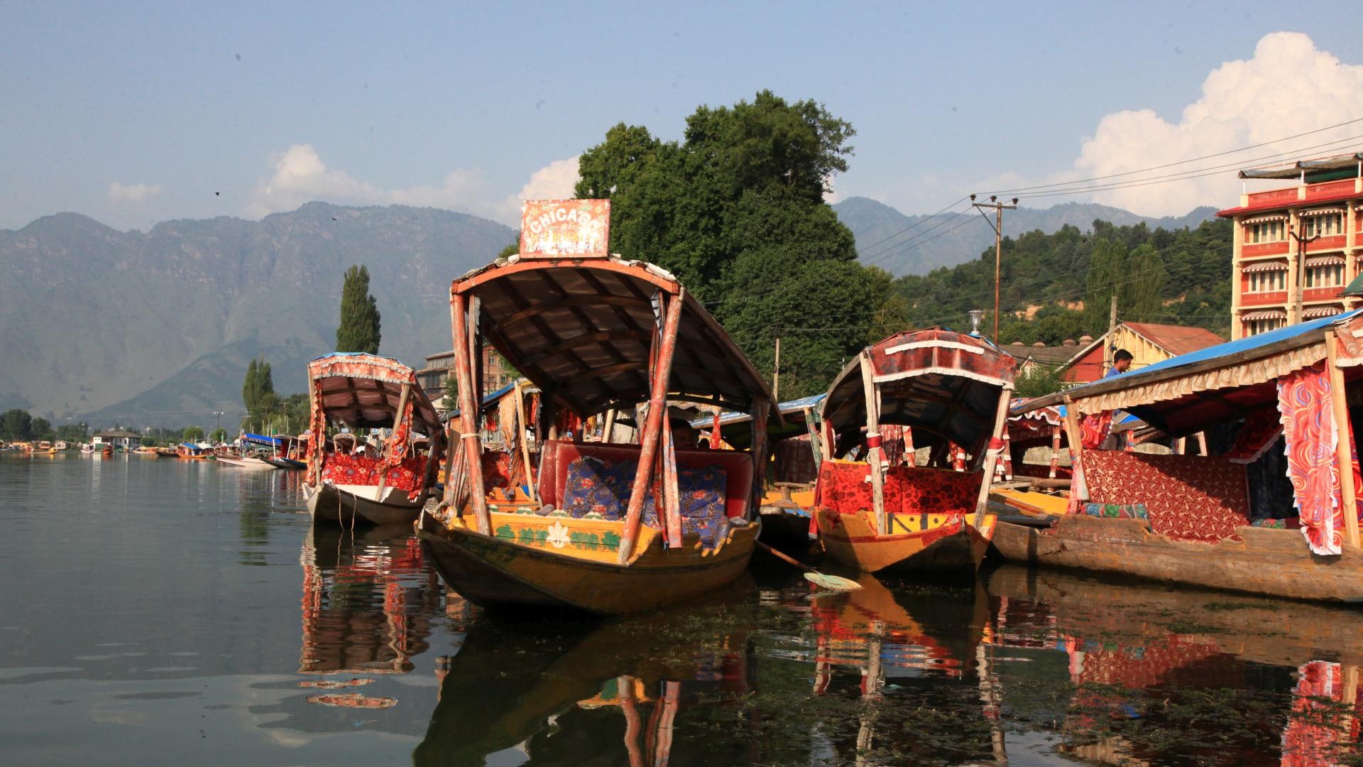Der Dal-See bei Srinagar, Jammu und Kashmir, Indien