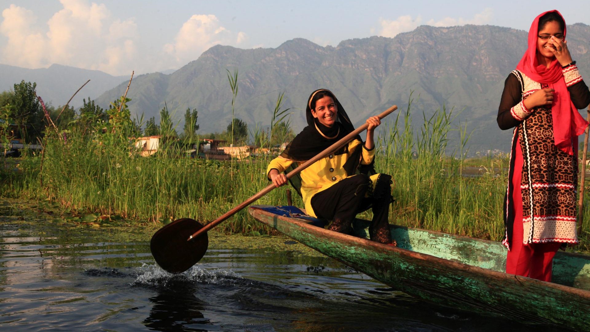 Der Dal-See bei Srinagar, Jammu und Kashmir, Indien