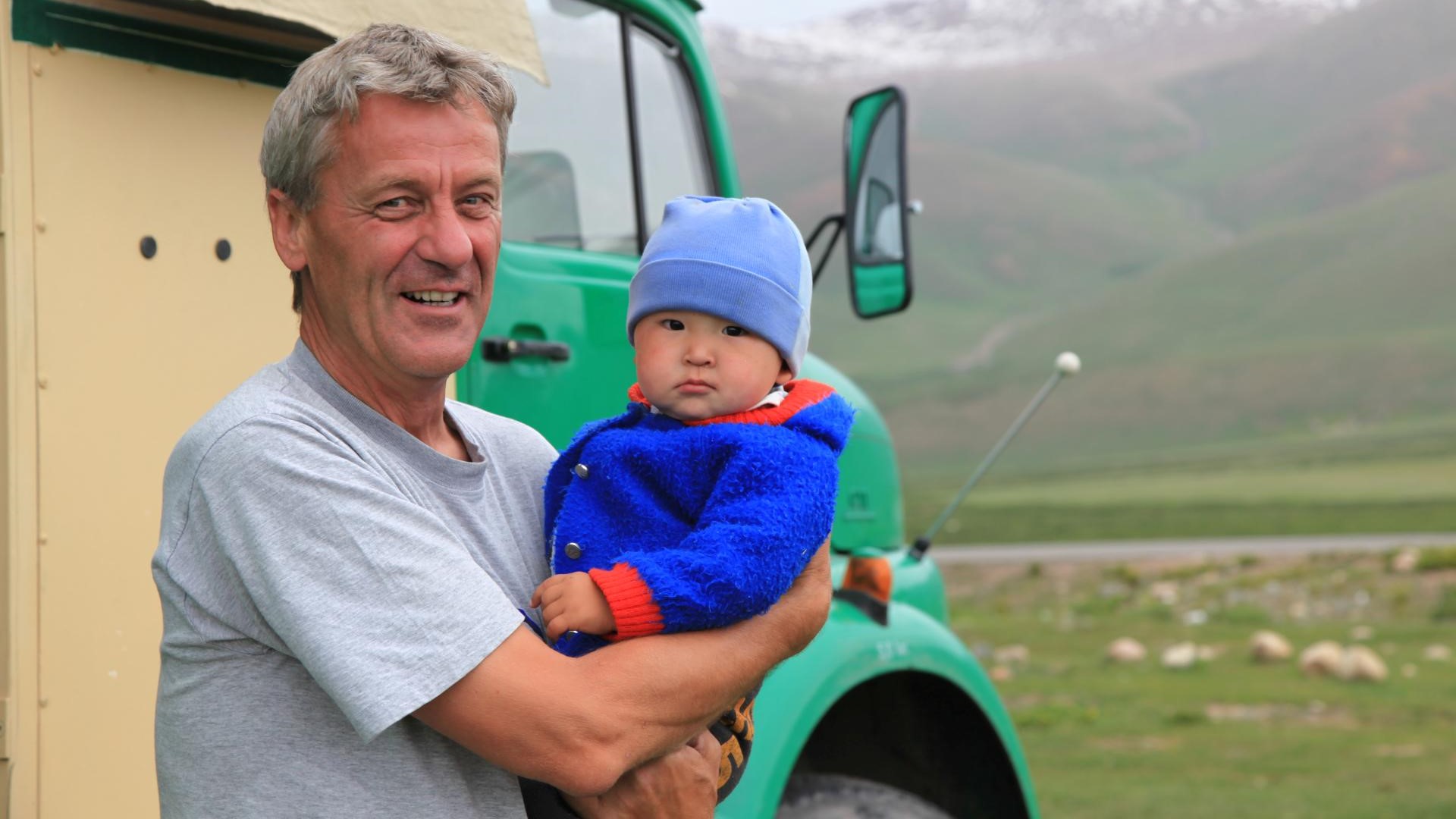 In Kirgistan. Ich bin ihm nicht ganz geheuer.